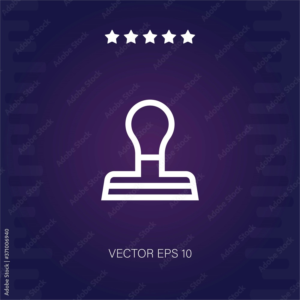 rubber stamp vector icon modern illustration rubber stamp vector icon modern illustration