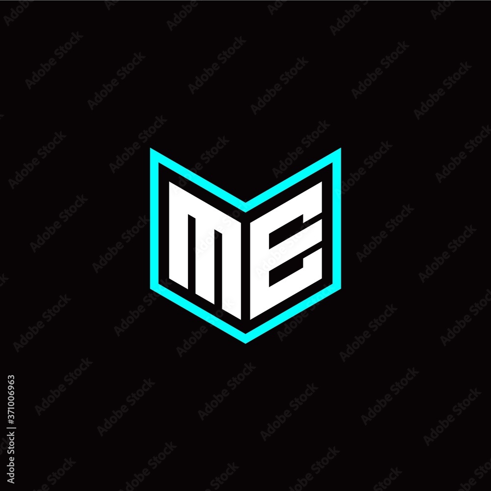 initial M E letter with book style logo template vector initial M E letter with book style logo template vector