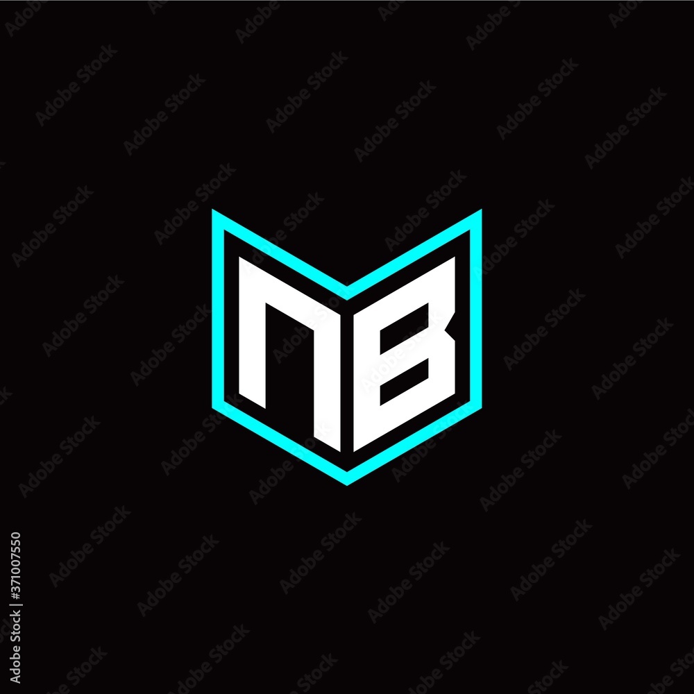 initial N B letter with book style logo template vector initial N B letter with book style logo template vector