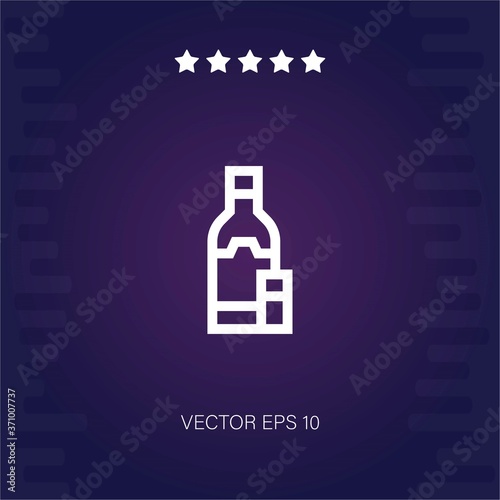 vodka vector icon modern illustration