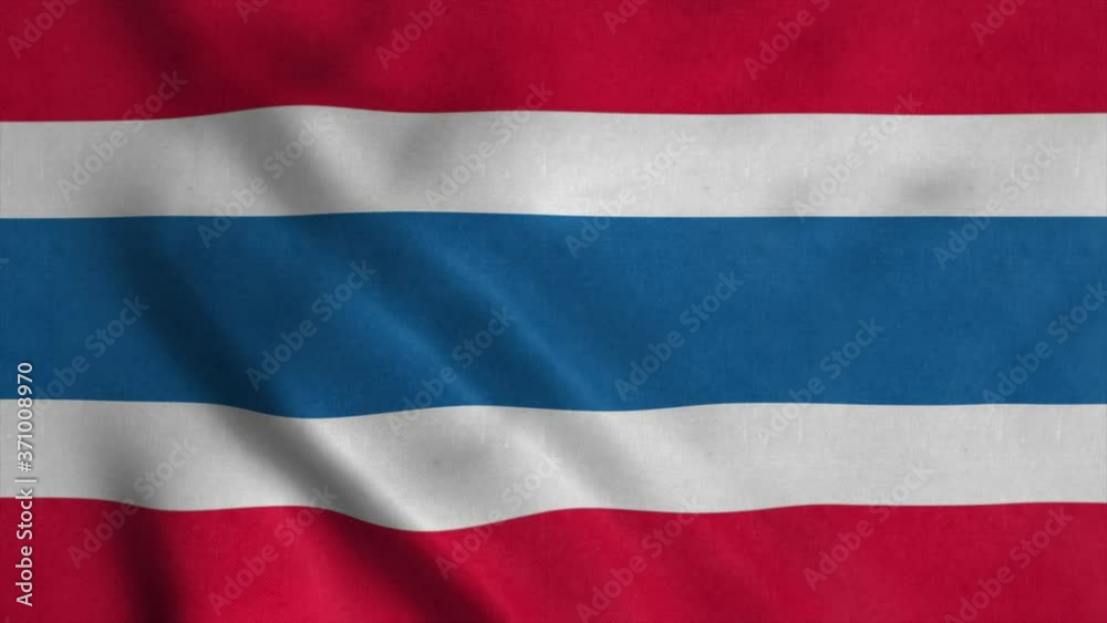 Thailand flag waving in the wind. Realistic flag background. Looped animation background Thailand flag waving in the wind. Realistic flag background. Looped animation background