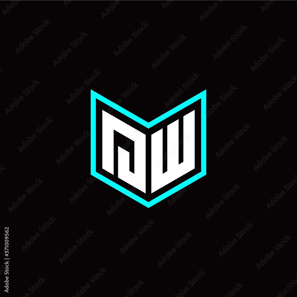 initial Q W letter with book style logo template vector initial Q W letter with book style logo template vector
