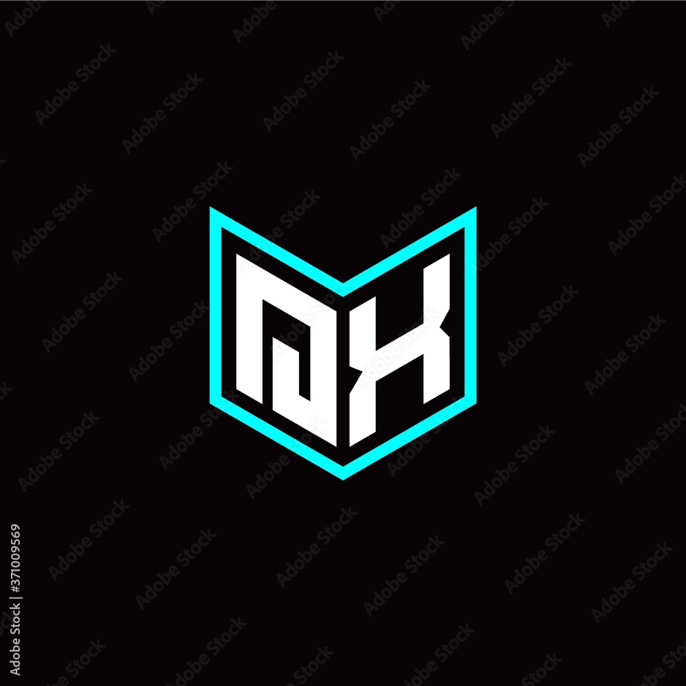 initial Q X letter with book style logo template vector initial Q X letter with book style logo template vector