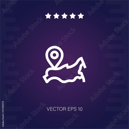 map vector icon modern illustration