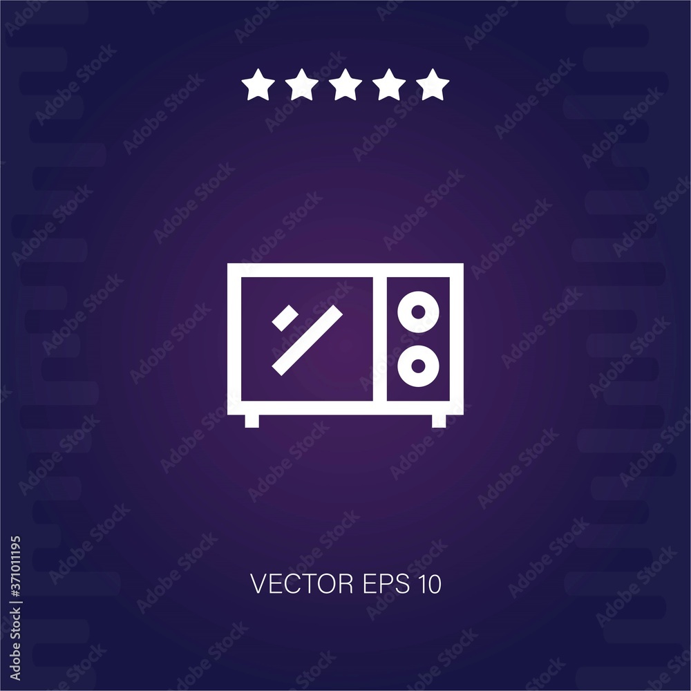microwave vector icon modern illustration