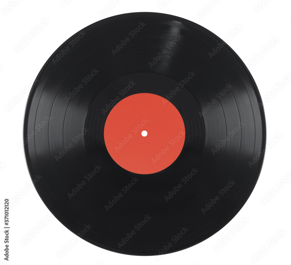 lp vinyl record with blank label isolated on white background lp vinyl record with blank label isolated on white background