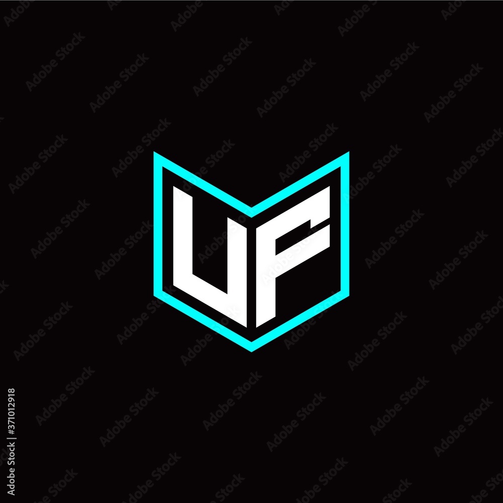 initial U F letter with book style logo template vector initial U F letter with book style logo template vector