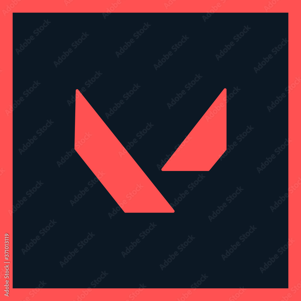 Valorant game logo icon. Vector EPS 10. Gaming, streamer. Stock ...