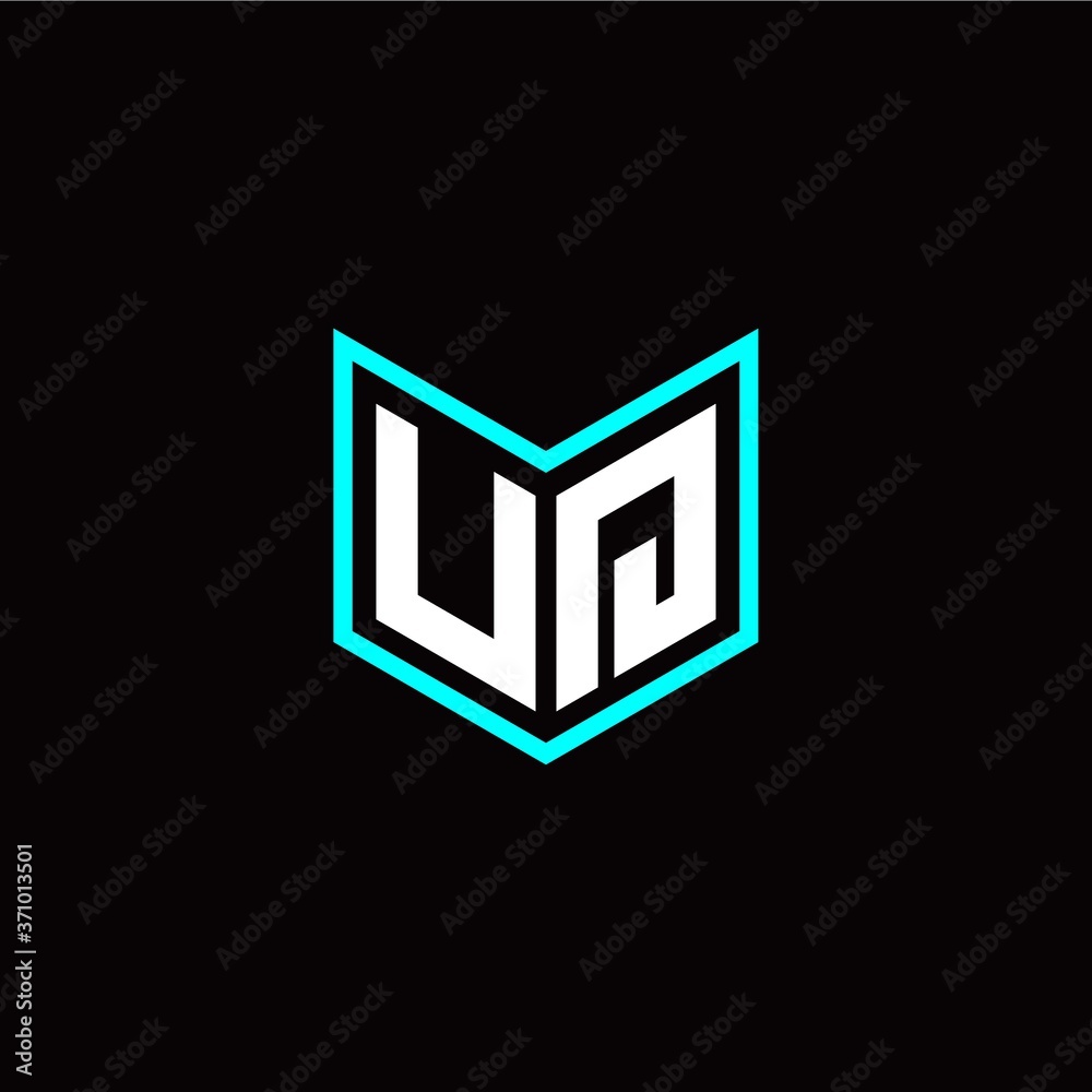 initial U Q letter with book style logo template vector initial U Q letter with book style logo template vector