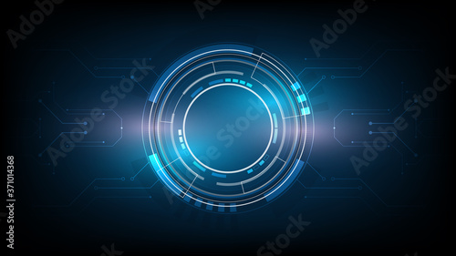 Abstract technology background  Illustration Hi-tech communication concept innovation background science and technology digital blue background