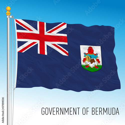 Bermuda government official flag, United Kingdom overseas territory, vector illustration