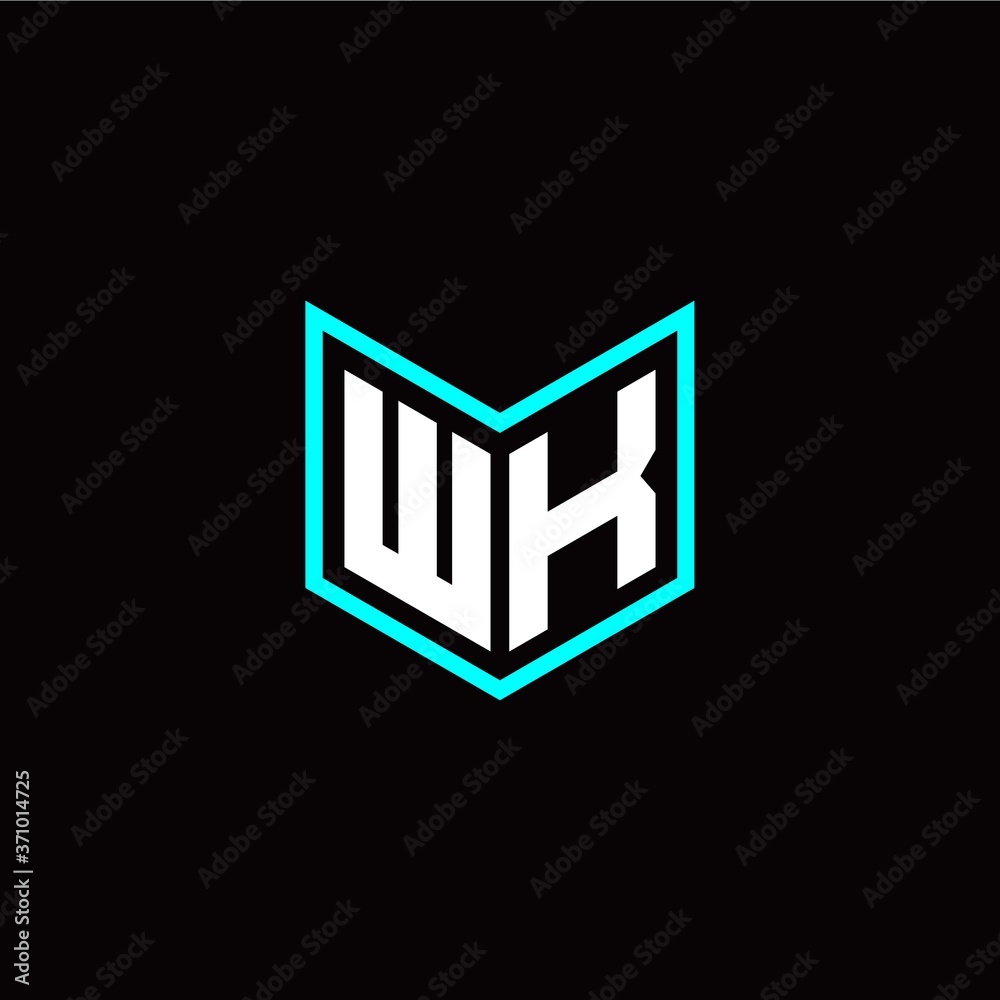 initial W K letter with book style logo template vector initial W K letter with book style logo template vector