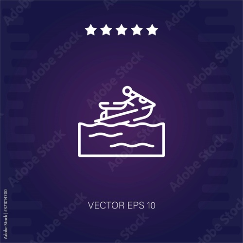 jetski vector icon modern illustration