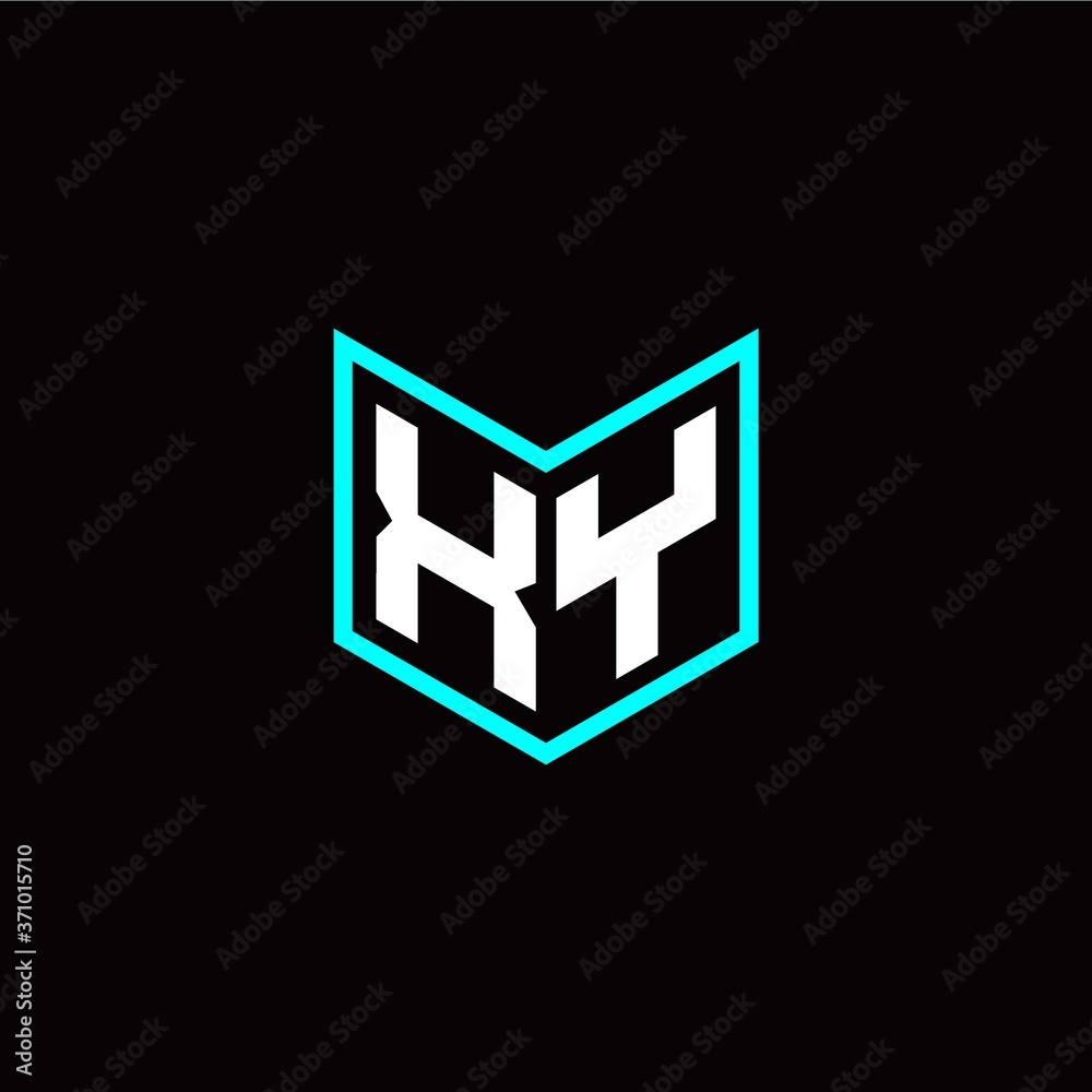 initial X Y letter with book style logo template vector initial X Y letter with book style logo template vector