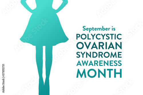 Polycystic Ovarian Syndrome Awareness Month. Template for background, banner, card, poster with text inscription. Vector EPS10 illustration.