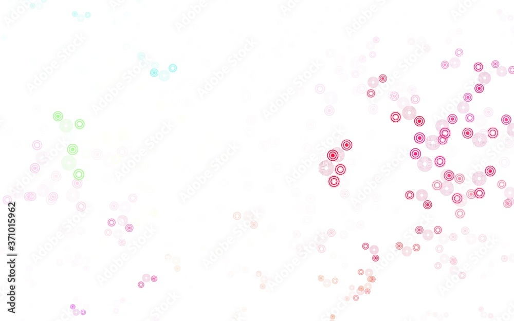 Light Pink, Yellow vector background with bubbles. Light Pink, Yellow vector background with bubbles.