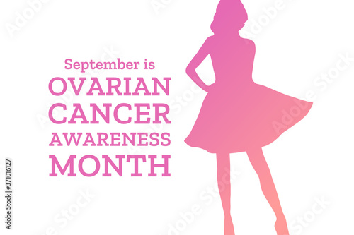 Ovarian Cancer Awareness Month. Template for background, banner, card, poster with text inscription. Vector EPS10 illustration.