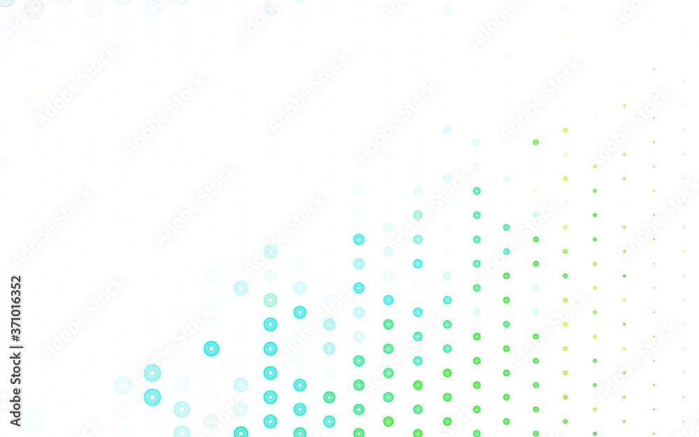 Light Blue, Green vector background with bubbles. Light Blue, Green vector background with bubbles.