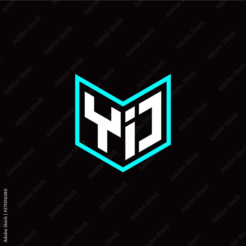 initial Y I letter with book style logo template vector initial Y I letter with book style logo template vector