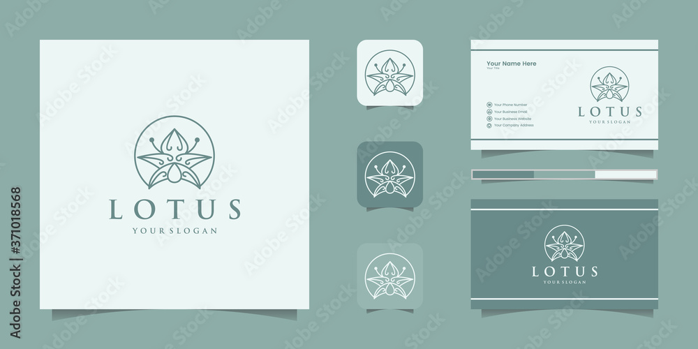 Minimalist elegant flower rose line art style. luxury beauty salon, fashion,cosmetic, yoga and spa products. logo design and business card Minimalist elegant flower rose line art style. luxury beauty salon, fashion,cosmetic, yoga and spa products. logo design and business card