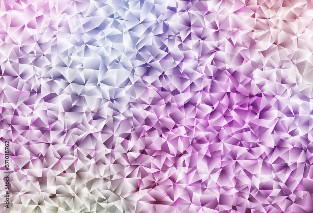 Light Purple, Pink vector gradient triangles texture.