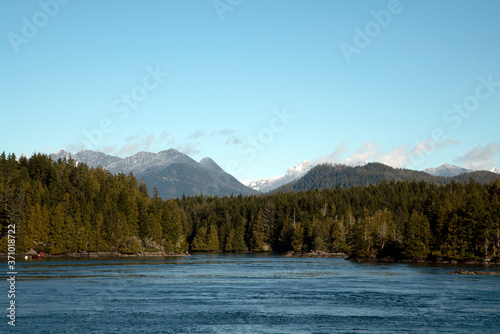mountain lake in the mountains  in Tofino, Vancouver Island 