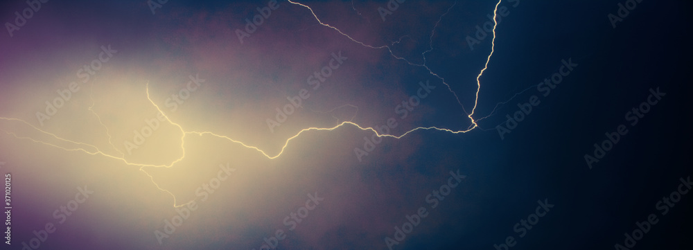 Lightning with dramatic clouds. Night thunder storm Lightning with dramatic clouds. Night thunder storm