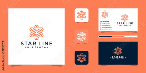 Star line logo and business card design