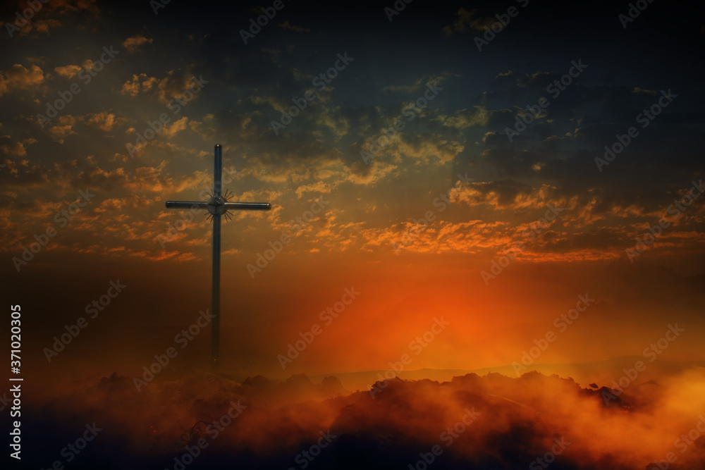 cross on top of a mountain cross on top of a mountain
