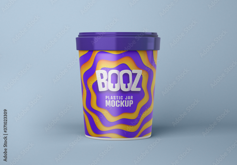 Glossy Ice Cream Cup Mockup StockVorlage Adobe Stock