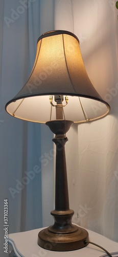 lamp on a table