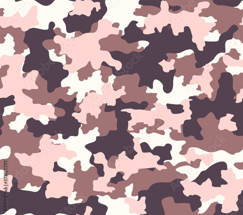 
Pink camouflage seamless pattern for printing clothes, fabric. Background for girls