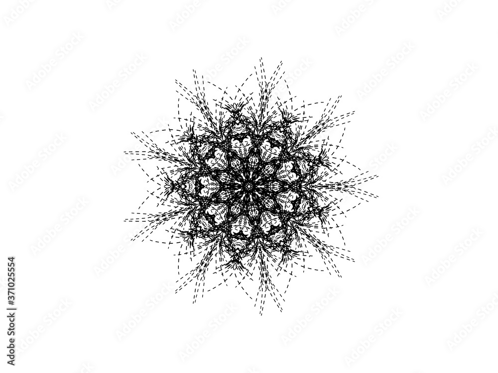 Obraz premium black and white mandala 