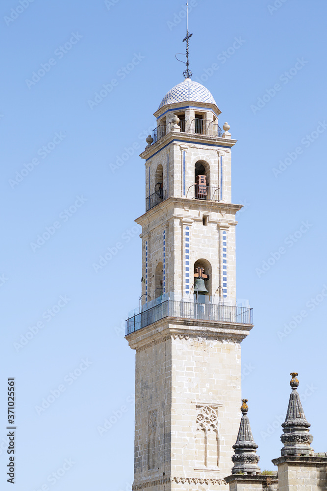 Cathedral tower in Jerez de la Frontera, Andalusia Spain