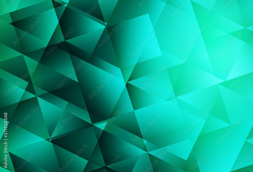 Light Green vector gradient triangles pattern.