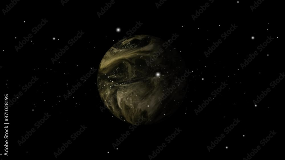 dark brown planet rotating in the depths of space dark brown planet rotating in the depths of space