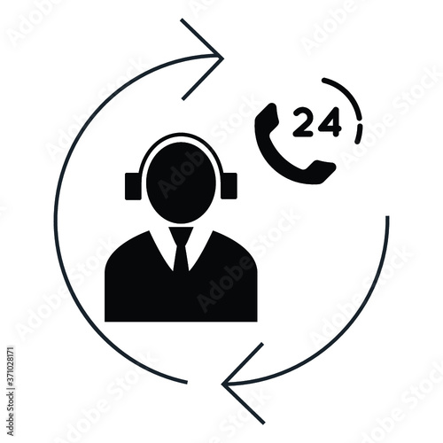 operator in touch Web icon. vector design
