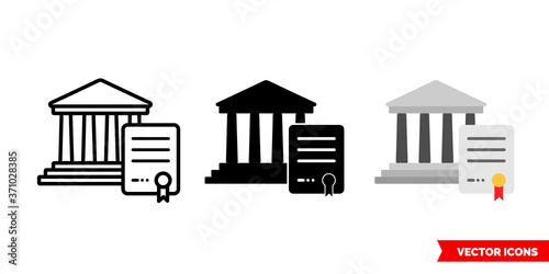 Official icon of 3 types color, black and white, outline. Isolated vector sign symbol.