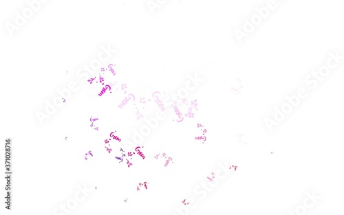 Light Pink  Yellow vector doodle texture with leaves  branches.