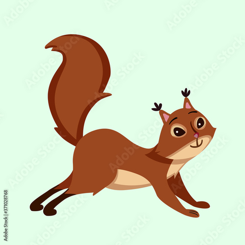 Cute squirrel illustration cartoon character