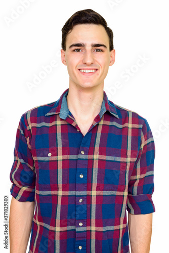 Wallpaper Mural Portrait of happy young handsome hipster man Torontodigital.ca