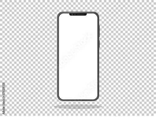 smartphone frameless with a blank screen lying on a flat surface. High Resolution Vector for Infographic Global Business web site design or phone app