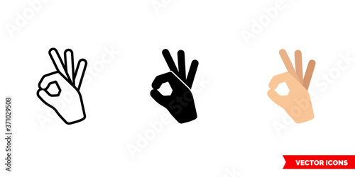 Perfect icon of 3 types color, black and white, outline. Isolated vector sign symbol.
