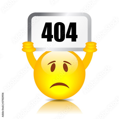 404 mistake vector sign
