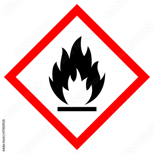Flammable vector sign