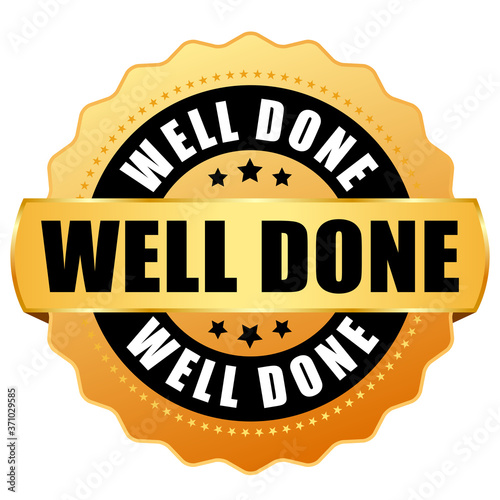 Well done vector icon
