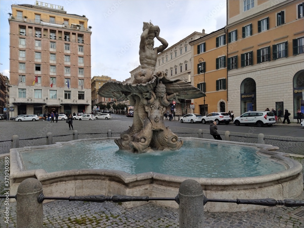 Triton Fountain, Rome, Itália	