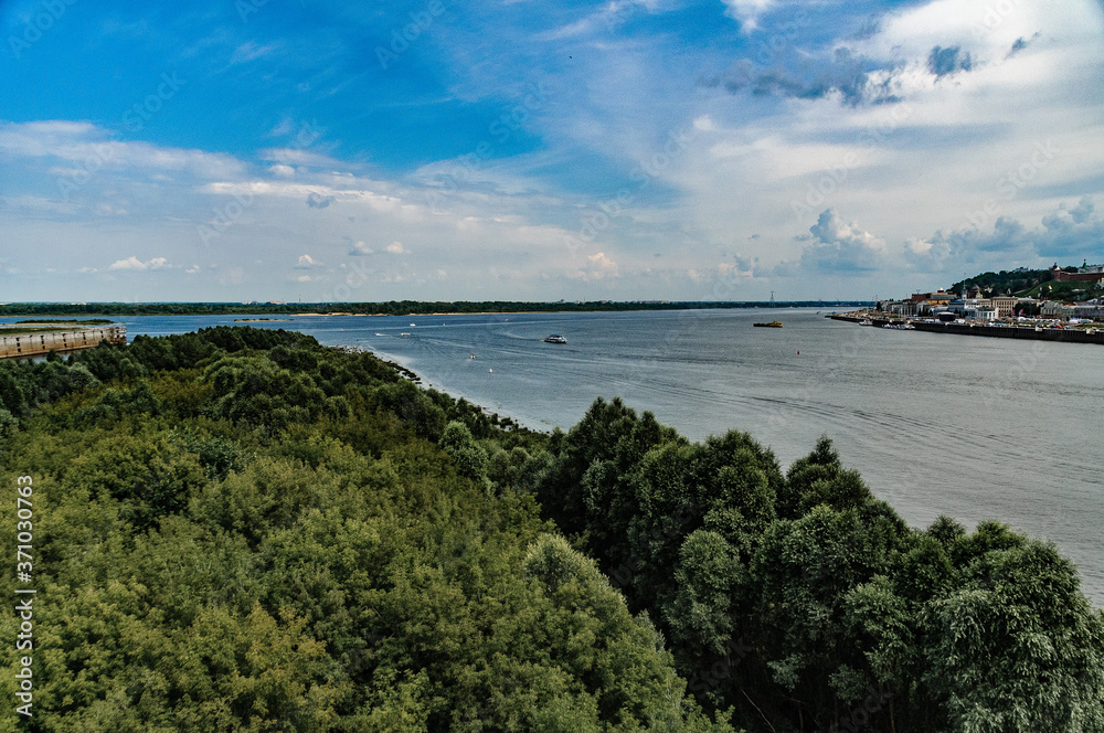 View of the Oka river and Nizhny Novgorod