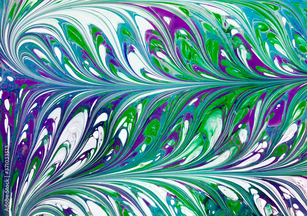 Ebru style background with different patterns in high quality