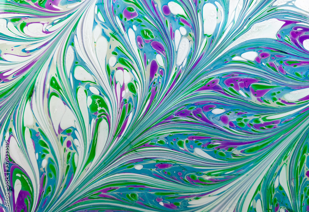 Ebru style background with different patterns in high quality